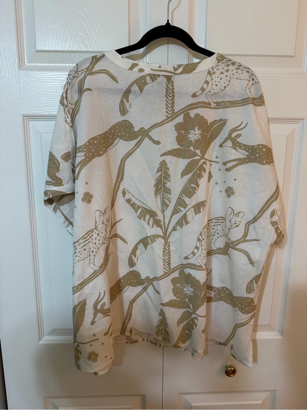 Ashley Stewart Cream and Tan Wide Leg Jumpsuit Set - Picture 5 of 12